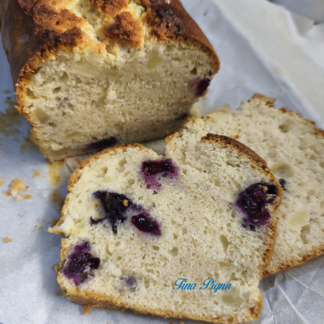 plumcake mele e mirtilli